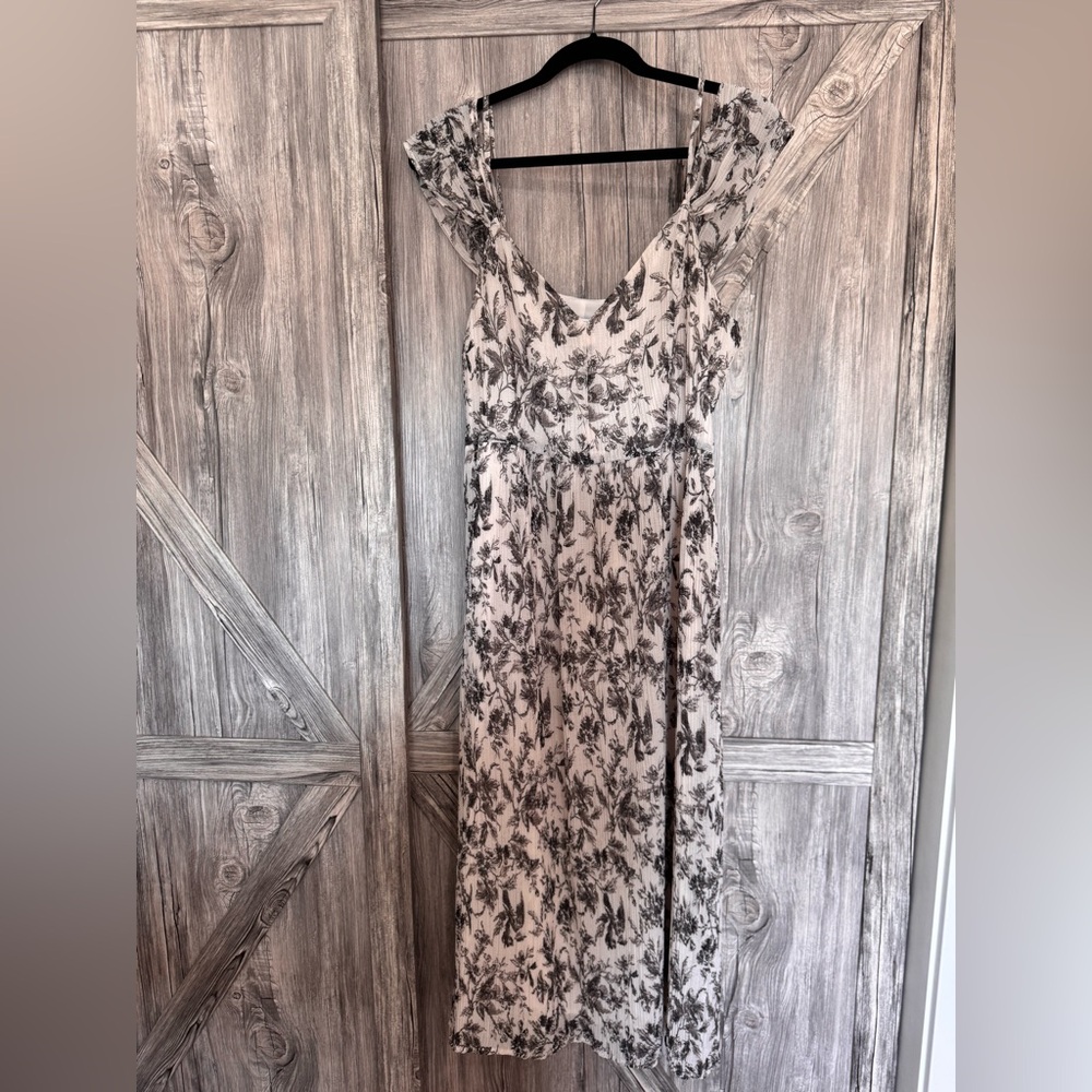 Express Drop Shoulder Chiffon Floral Dress NWT